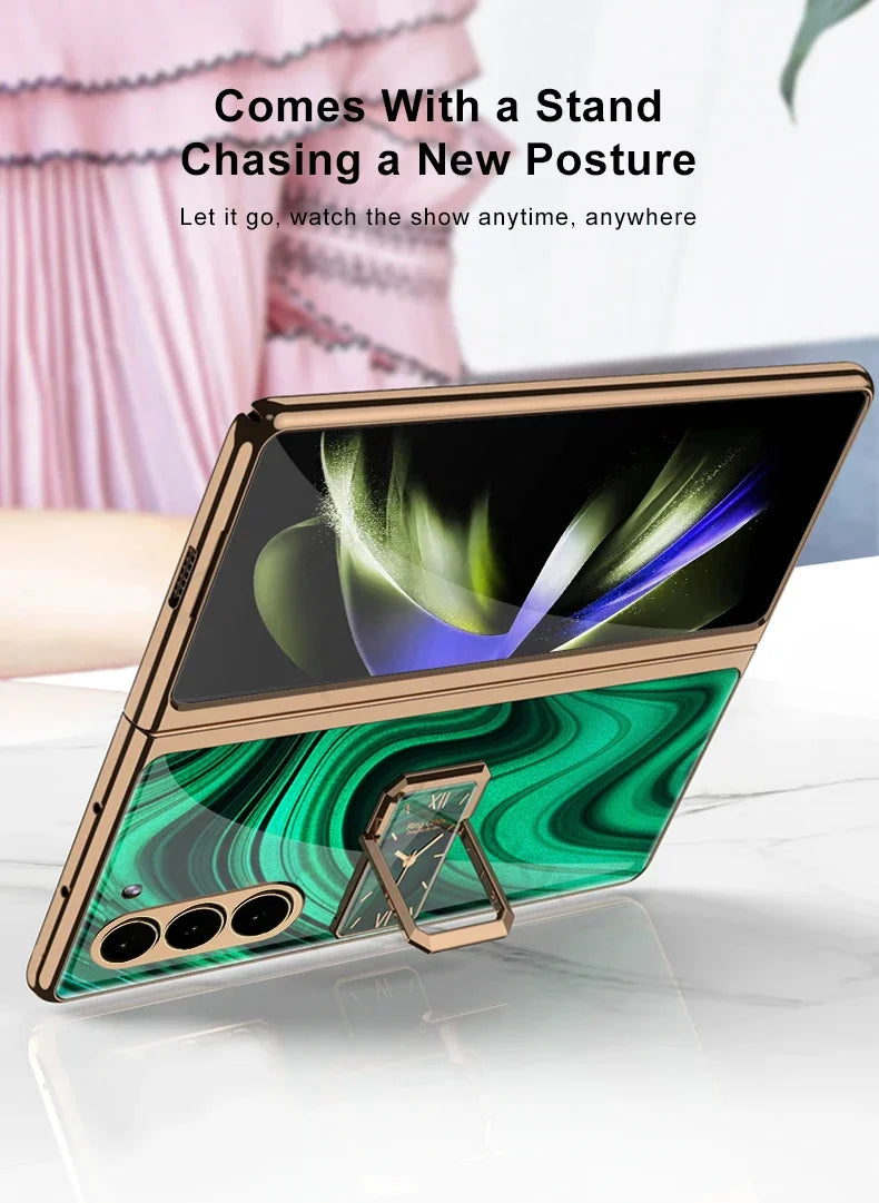 Luxury Clock Tempered Glass Case For Samsung Galaxy Fold Series - Premium Mobile Phone Cases from Dressmycell.com - Just $32! Shop now at Dressmycell.com Luxury Clock Tempered Glass Case For Samsung Galaxy Fold Series - Premium Mobile Phone Cases from Dressmycell.com - Just $32! Shop now at Dressmycell.com